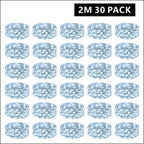 30-Pack LED Fairy Lights Battery Operated with Silver Wire – 6.5ft 20 LED Firefly Starry String Lights, Batteries Included, Perfect for DIY Wedding, Bedroom, Party, Patio, Christmas & Valentine's Day Decor