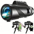 10x42 HD Monocular Telescope with Phone Adapter & Tripod – FMC Lens Compact Scope for Bird Watching, Wildlife, Hiking, Camping, Concerts & Sports – Black & Green, Christmas Gift
