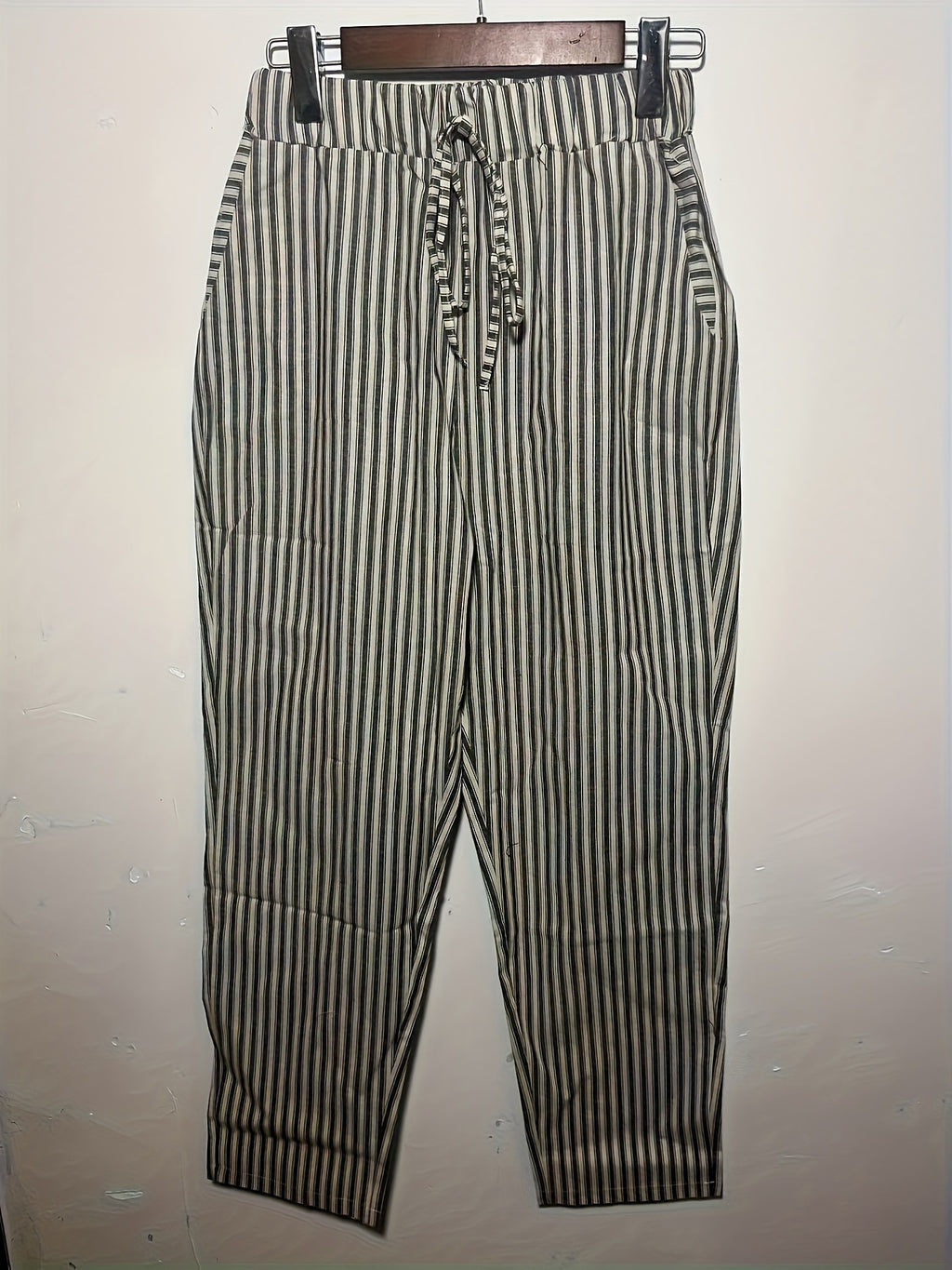 Women's Wide Leg Striped Pants Casual Loose Fit Side Stripe Lightweight Polyester Trousers for Women - Comfortable All-Season Fashion Pants S M L XL XXL Multiple Colors
