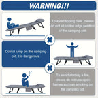 75 Inch Heavy Duty Camping Cot – Extra Large Folding Bed with Optional Flip Mattress & Carry Bag, 450/500/600 lbs Capacity, Portable Foldable Guest Bed for Adults Outdoor Camping