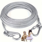 Heavy Duty Dog Tie-Out Cable 250lb with Reflective Design & Stainless Steel Swivel Hook – Tangle-Free Leash for Large Dogs – Yard, Outdoor & Camping – 30"/50ft/177" Options – Velora