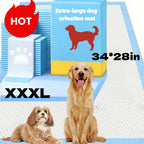 XXXL Thickened Dog Pee Pads – Super Absorbent 6-Layer Leakproof Odor-Reducing Puppy Training Pads for Large Dogs, Tear-Resistant Weighted Design for Bedroom & Dog Bed Use