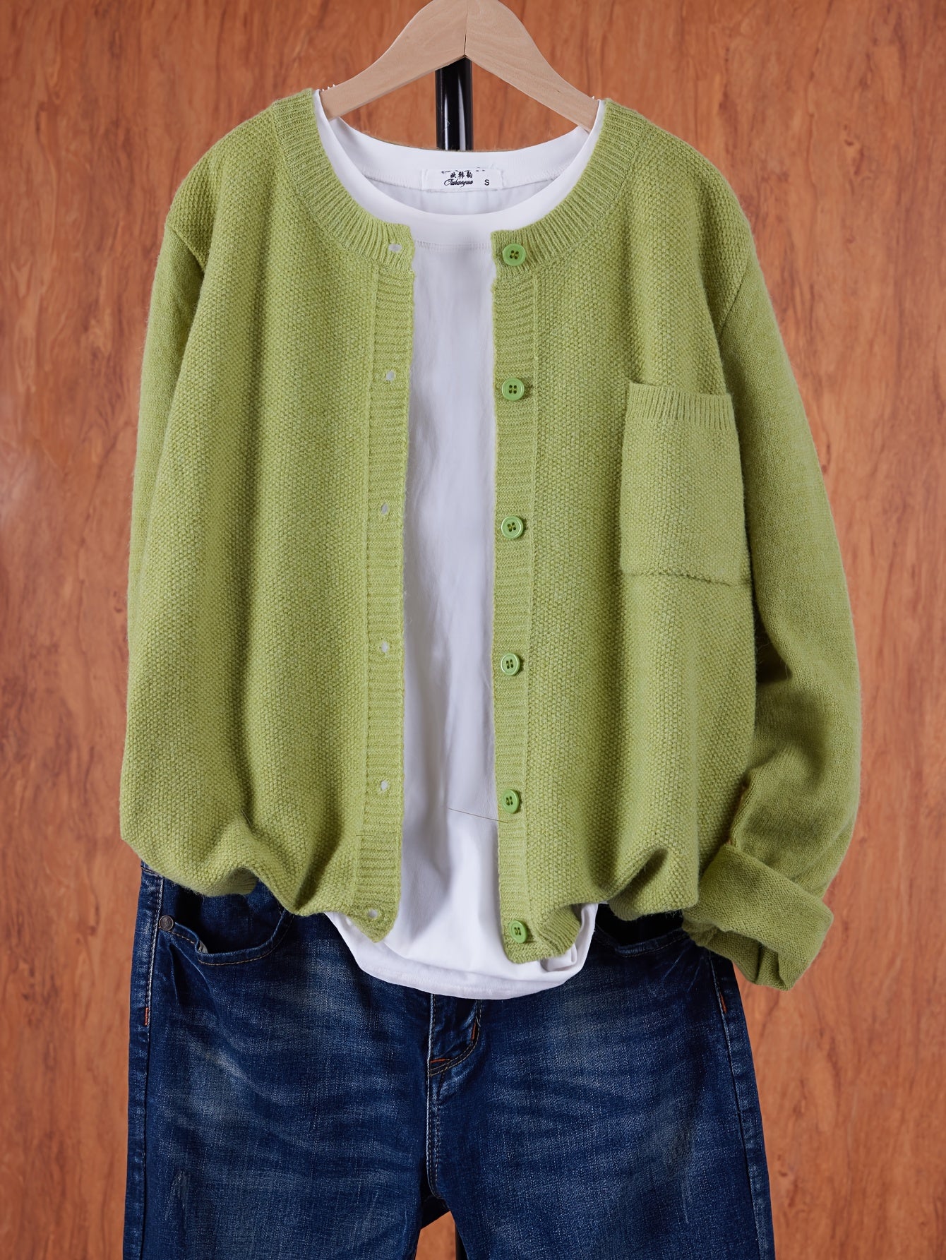 Women's Button-Front Pocket Cardigan Sweater – Casual Cozy Knit Open Layer for Autumn & Winter in 13 Colors