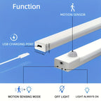 USB-C Rechargeable LED Motion Sensor Cabinet Lights 3 & 6 Pack – Wireless Magnetic Under Cabinet Night Light with 3 Modes for Kitchen, Closet, Stairs, Hallway & Bathroom, 10cm/20cm/30cm