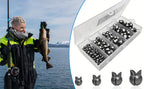 120pcs Split Shot Fishing Sinkers Round Removable Fishing Weights in 5 Sizes, Premium Assorted Sinker Set for Freshwater Saltwater Bass Trout Catfish Fishing - Tackle Box Essential