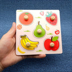 3D Wooden Puzzle Identification Boards for Kids 2pcs – Random Pattern Handheld Jigsaw Early Learning Toy, Montessori Shape & Pattern Recognition Activity, Holiday Gift for Toddlers Boys Girls Ages 2 3 4+