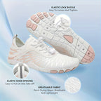 Barefoot Hiking Shoes for Women Wide Toe Box Non-Slip Trail Running Sneakers – Healthy Minimalist Footwear, Sizes US 6-11, White Black Pink