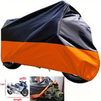 XXXL Waterproof Motorcycle Cover Universal Fit - Heavy Duty All-Weather Protection for Harley Road King, Electra Glide, Street Glide, Honda Goldwing, Yamaha Royal Star & Touring Bikes, 116x43x55 Inch