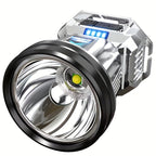 LED Rechargeable Headlamp T998 Ultra Bright Long Range – IP65 Waterproof, Large Reflector, Extended Battery Life, Head Mounted Flashlight for Night Fishing, Camping, Hiking & Emergency Use