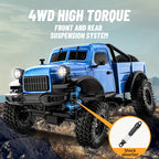 High-Torque RC Pickup Truck Crawler - Carbon Brushed Motor, Ultra-Low Center Chassis, Lightweight Vacuum Shell & Wide-Traction Axle | All-Terrain Rock Climbing RC Car for Adults & Kids | Off-Road Hobby Gift