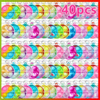 Mini Pop Bubble Fidget Sensory Toys 40 Pack - Push Bubble Stress Relief Toy for Kids, Assorted Random Colors, Classroom Prize Box Stuffers, Birthday Party Favor Goodie Bag Fillers, Anxiety Relief Toy