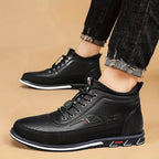 Men's High Top Business Casual Dress Shoes – Lace-Up Formal Oxford Sneakers for Office & Suit, 13 Colors, US Sizes 6.5–13.5