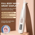 Multifunctional Pet Hair Clipper with LED Light USB Rechargeable - Low Noise Electric Dog & Cat Grooming Trimmer for Paw, Eyes, Ears, Face & Butt, Precision Cordless Pet Fur Remover for At-Home Grooming