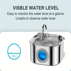 3.2L Automatic Cat & Dog Water Fountain – Stainless Steel Pet Water Dispenser with Multi-Filtration System, Visible Window, Motion Sensor, 2 Flow Modes, Silent Pump, Easy to Clean, for Cats Dogs Rabbits