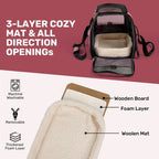 Cat Carrier Backpack Foldable & Ventilated – Airline Approved Pet Travel Bag with Secure Anti-Escape Zipper, Spacious Collapsible Design for Cats & Small Dogs, Breathable Car & Plane Travel Carrier