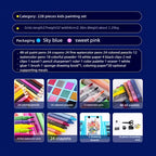 228 Piece Kids Art Supplies Set, Deluxe Painting & Drawing Kit with Oil Pastels, Crayons, Colored & Acrylic Markers, Watercolor Brushes & Drawing Pad, Gift for Kids